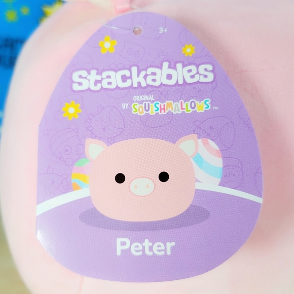 Squishmallow Peter the Pig 11" UltraSoft Stackable Farm Pal Toy Plush NWT - Picture 5 of 6